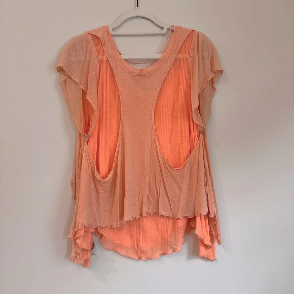 Free People Peach Cookie Tee